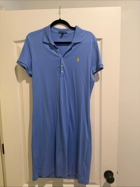 Ralph Lauren XL blue polo midi dress 100% cotton